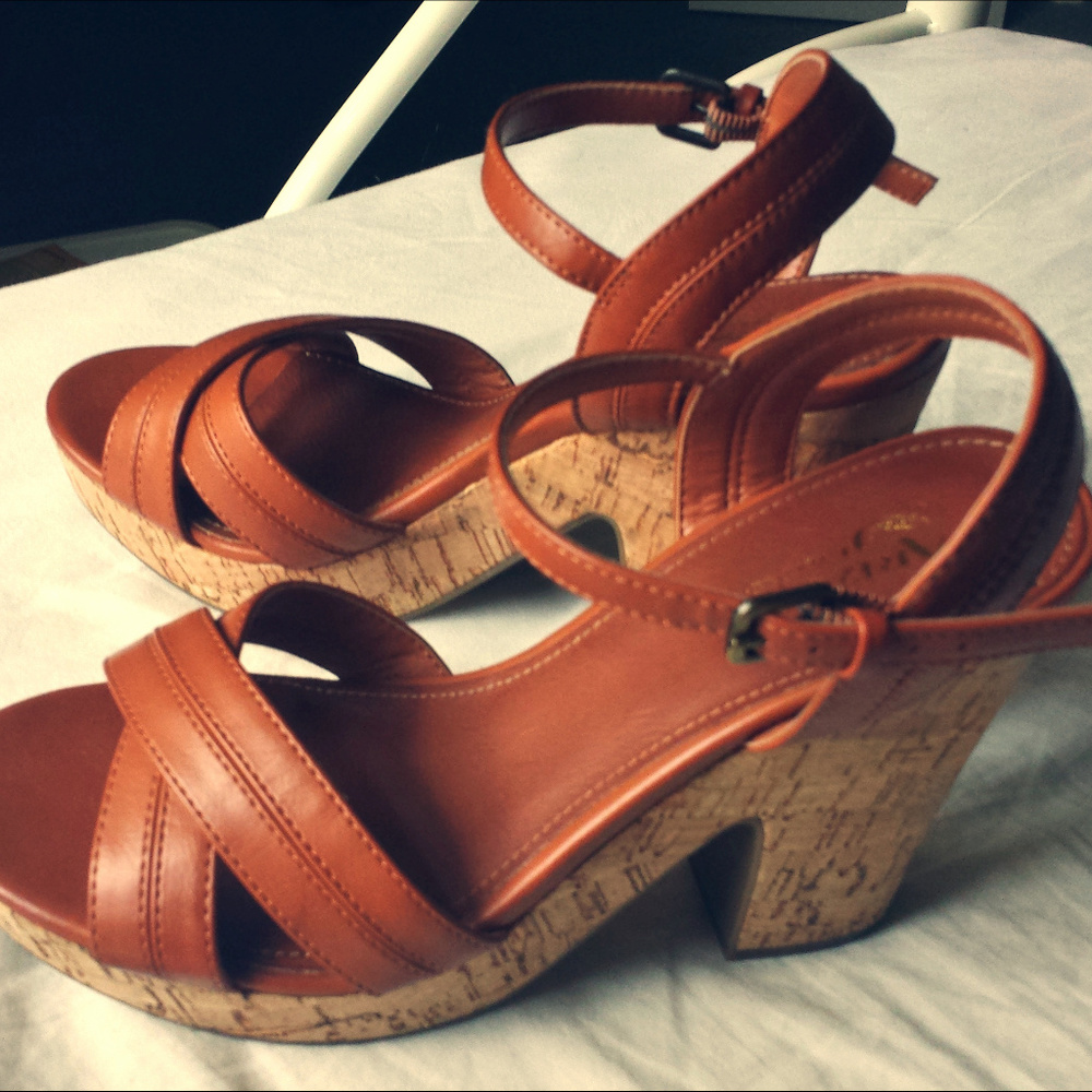 Arizona Brown Strappy Heels Sandals